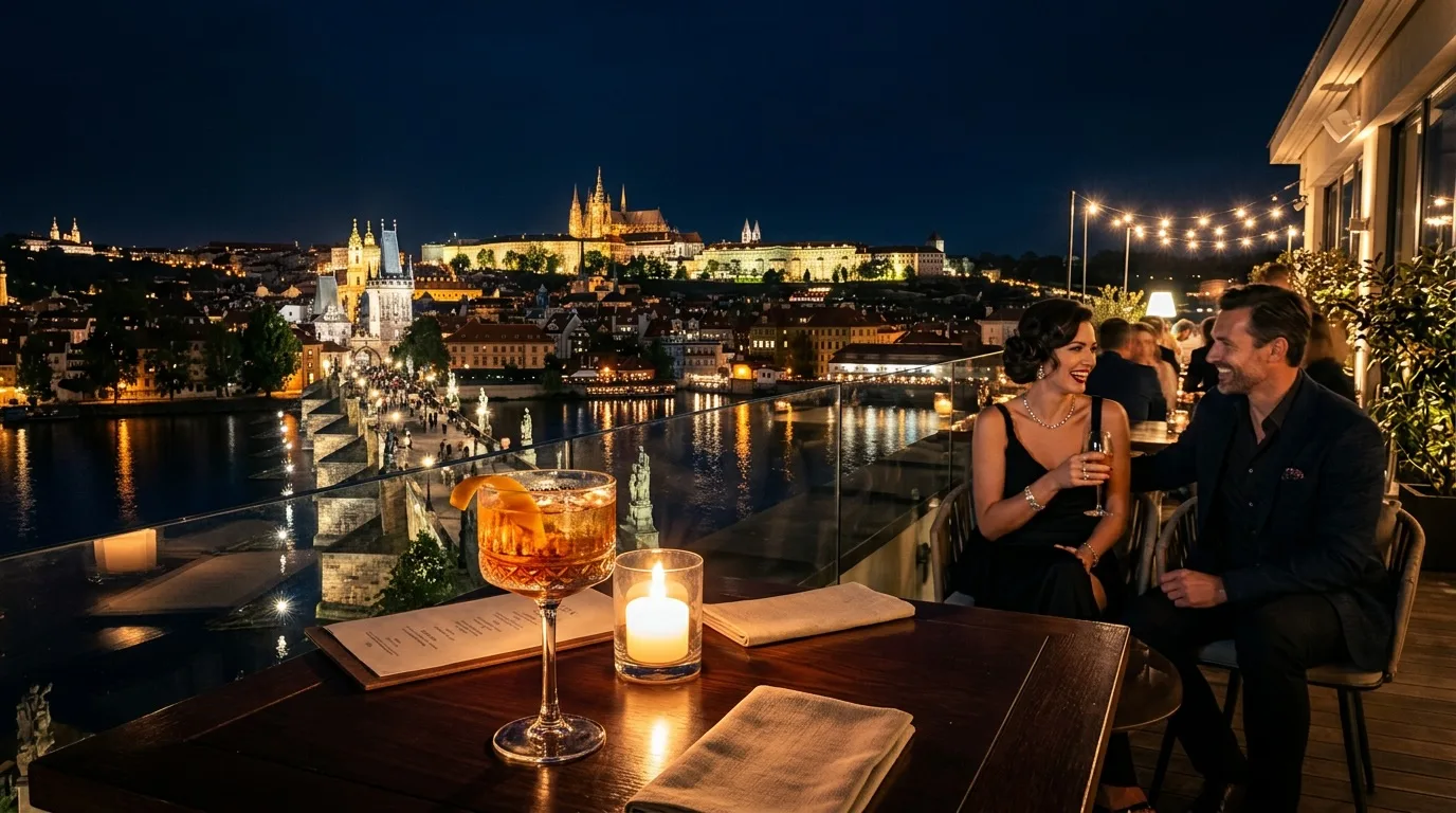Prague at night